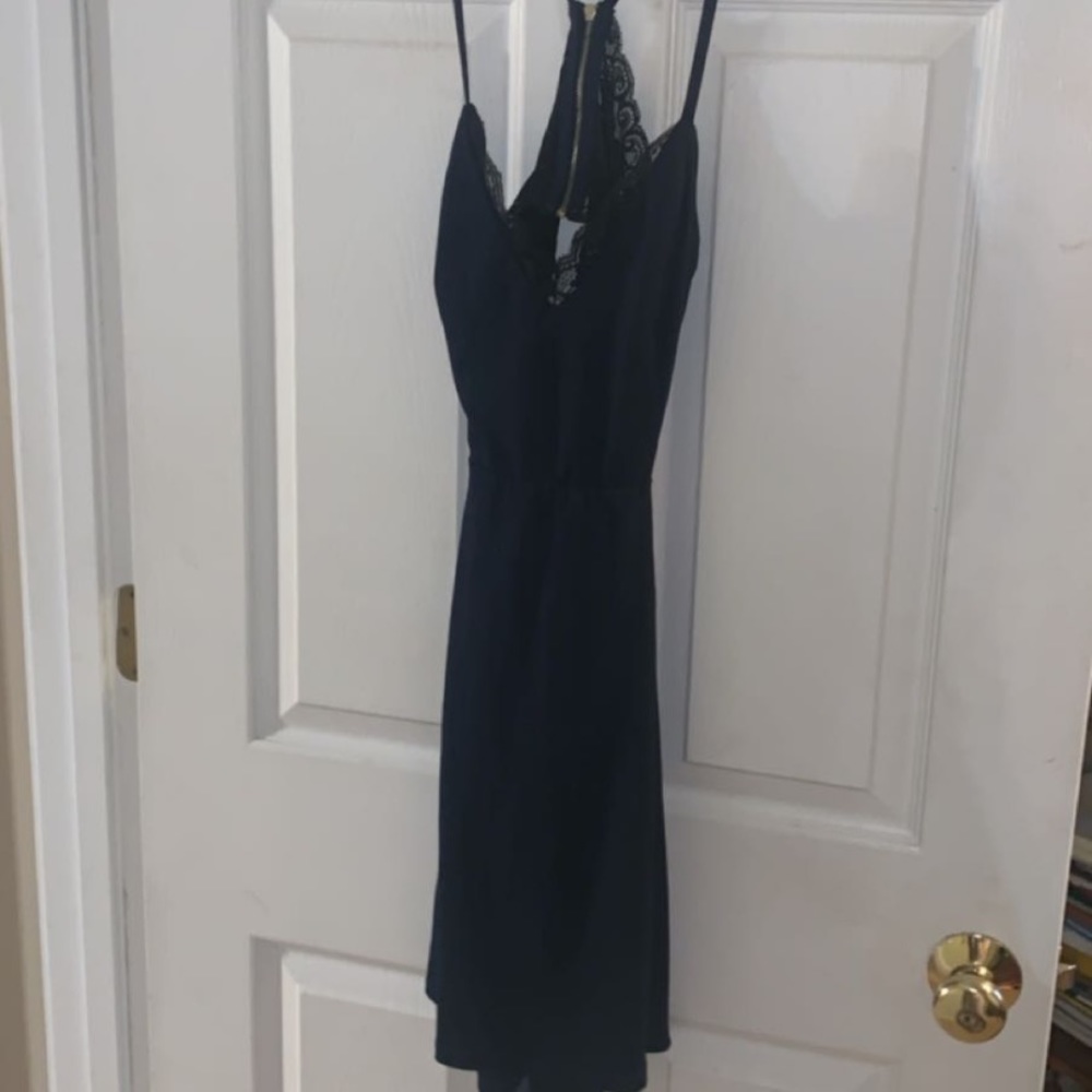 Navy lace accent Lulus dress